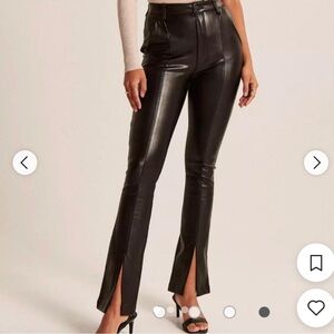 Abercrombie & Fitch Women's Sleek Black Leather Pants